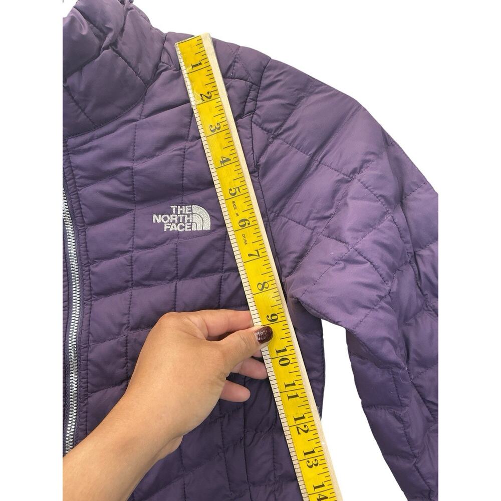 The North Face ThermoBall Insulated Lightweight Full Zip Puffer Purple Sz. S/P - Picture 6 of 11